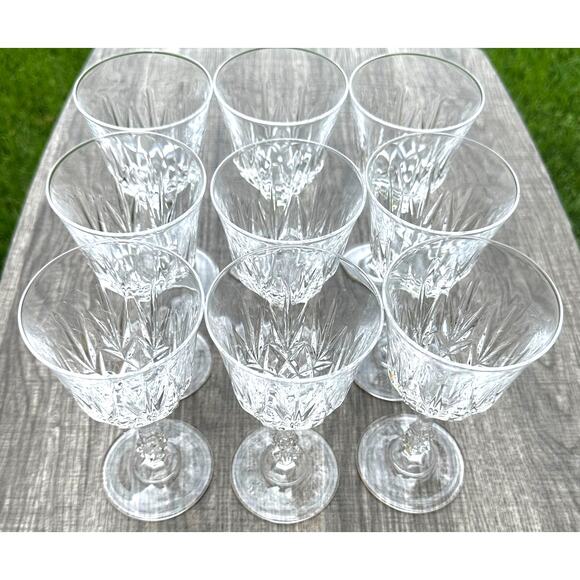 Capri Crystal Collection JMP Marketing Italy Retired Crystal Water Goblets-Set 9 - Picture 6 of 6